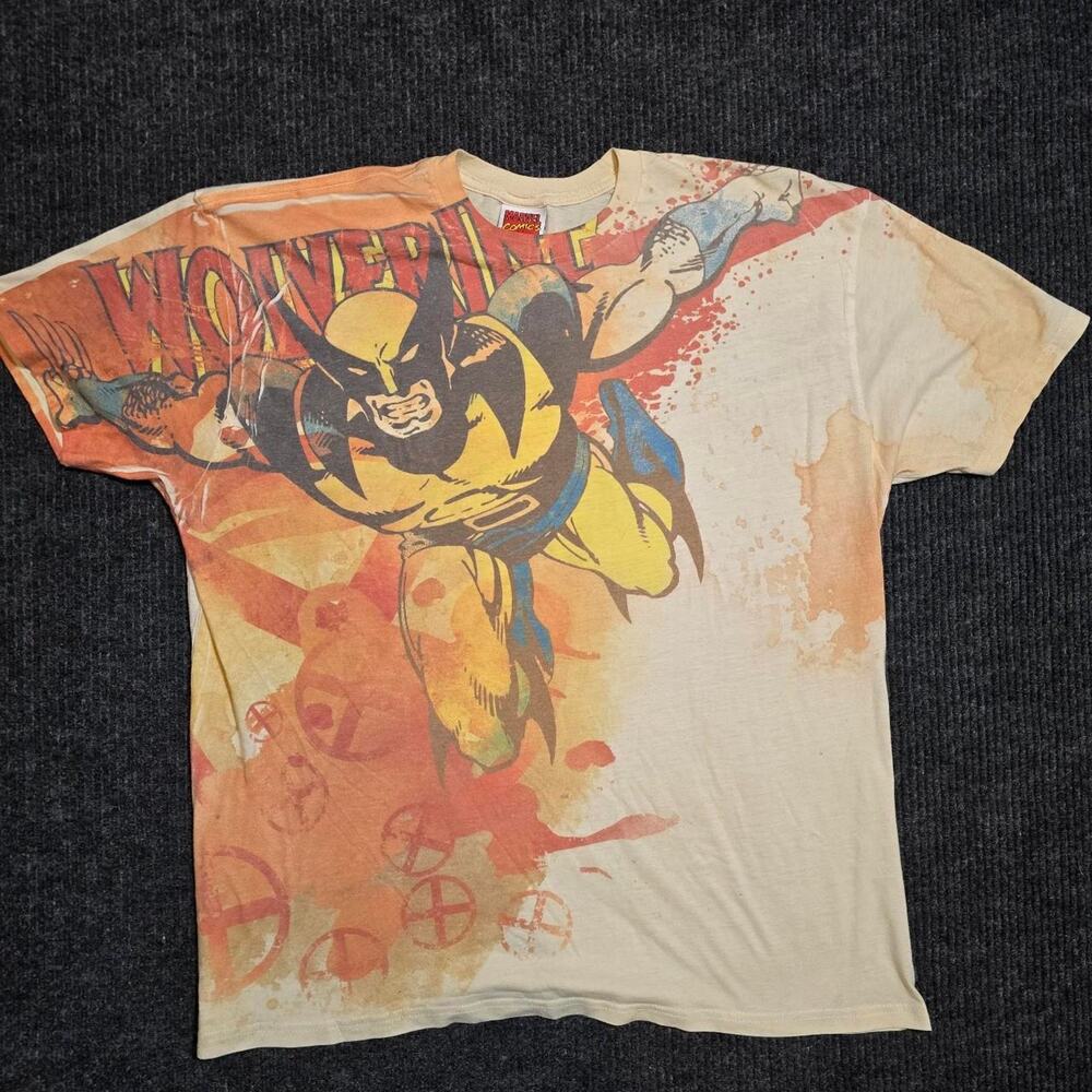 2009 Marval Comics Wolverine All Over Print Tee. Mens 2XL - Picture 1 of 5